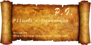 Pilipár Innocencia névjegykártya