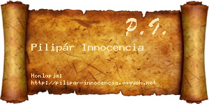 Pilipár Innocencia névjegykártya