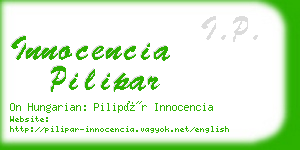 innocencia pilipar business card